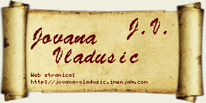 Jovana Vladušić vizit kartica